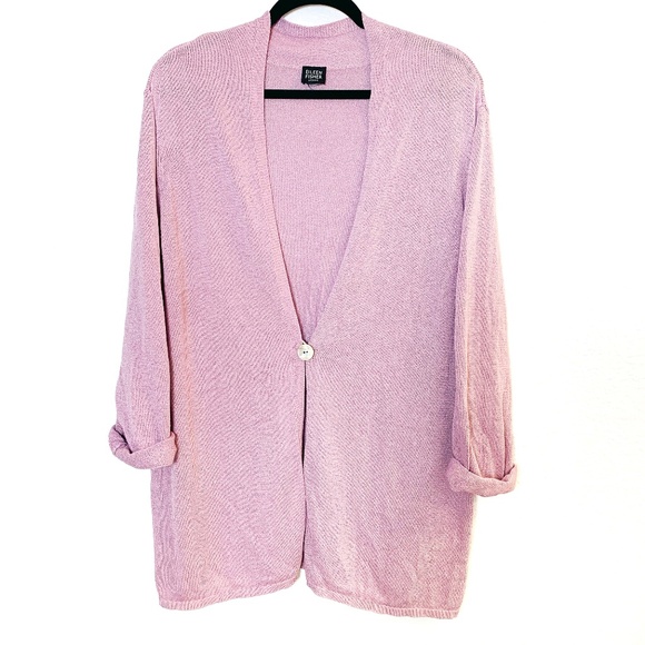 Eileen Fisher Woman Cardigan Purple Sweater 2X Office Career Church - Picture 1 of 11